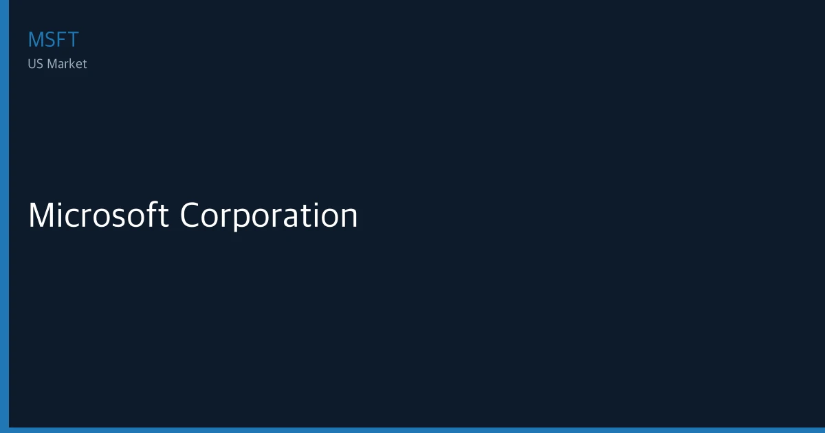 MSFT(MSFT) 주식 완벽 가이드 2026 — 배당·실적·밸류에이션 완전 분析